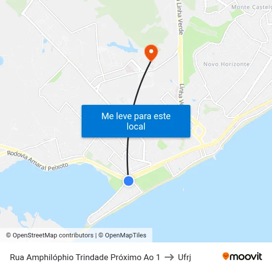 Rua Amphilóphio Trindade Próximo Ao 1 to Ufrj map