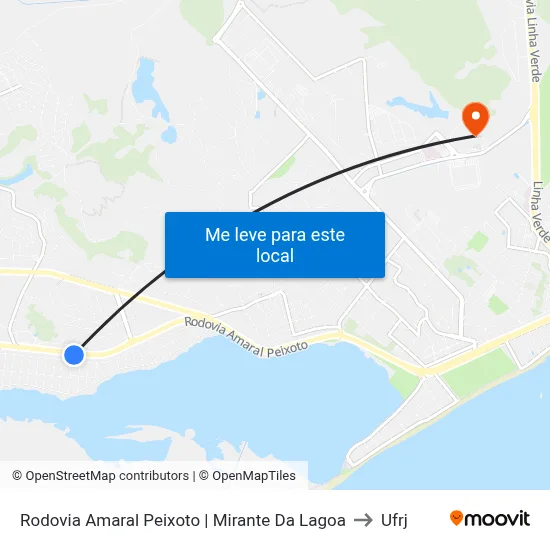 Rodovia Amaral Peixoto | Mirante Da Lagoa to Ufrj map