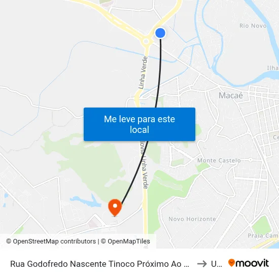 Rua Godofredo Nascente Tinoco Próximo Ao 370 to Ufrj map