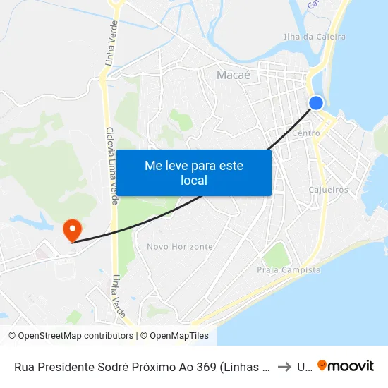 Rua Presidente Sodré Próximo Ao 369 (Linhas Intermunicipais) to Ufrj map