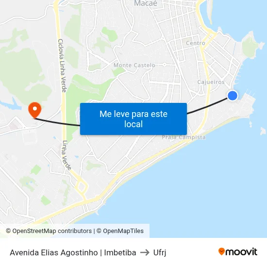 Avenida Elias Agostinho | Imbetiba to Ufrj map