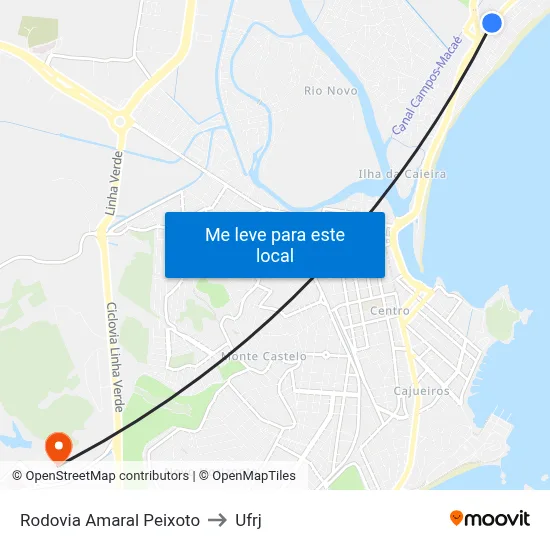 Rodovia Amaral Peixoto to Ufrj map