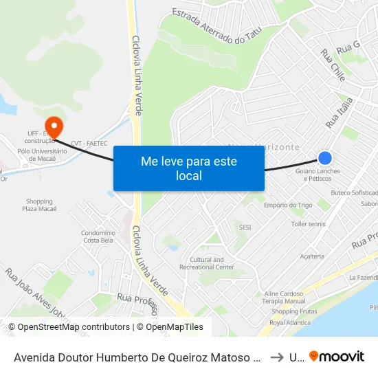 Avenida Doutor Humberto De Queiroz Matoso Próximo Ao 523 to Ufrj map
