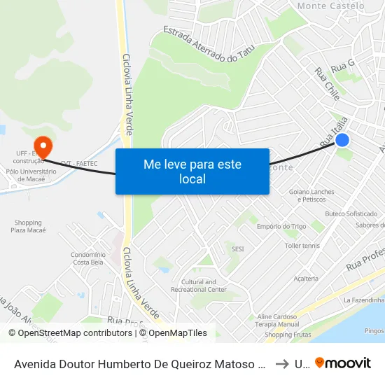 Avenida Doutor Humberto De Queiroz Matoso Próximo Ao 227 to Ufrj map