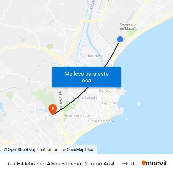 Rua Hildebrando Alves Barbosa Próximo Ao 444 to Ufrj map