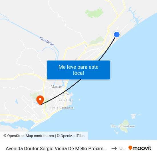 Avenida Doutor Sergio Vieira De Mello Próximo Ao 625 to Ufrj map