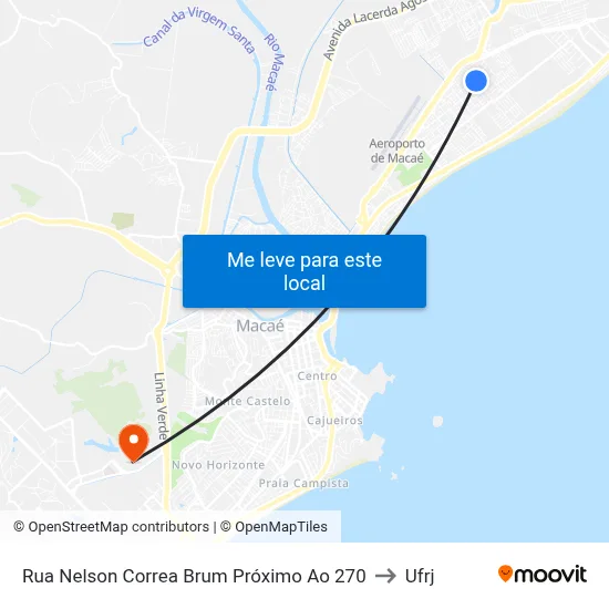 Rua Nelson Correa Brum Próximo Ao 270 to Ufrj map