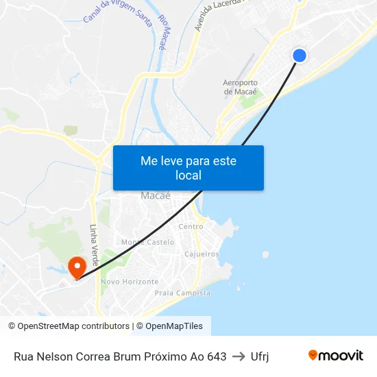 Rua Nelson Correa Brum Próximo Ao 643 to Ufrj map