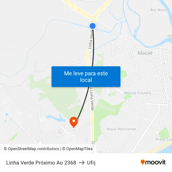 Linha Verde Próximo Ao 2368 to Ufrj map