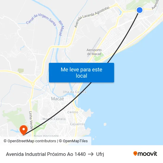 Avenida Industrial Próximo Ao 1440 to Ufrj map