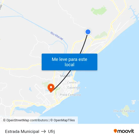 Estrada Municipal to Ufrj map