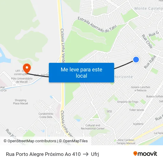 Rua Porto Alegre Próximo Ao 410 to Ufrj map