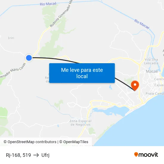 Rj-168, 519 to Ufrj map