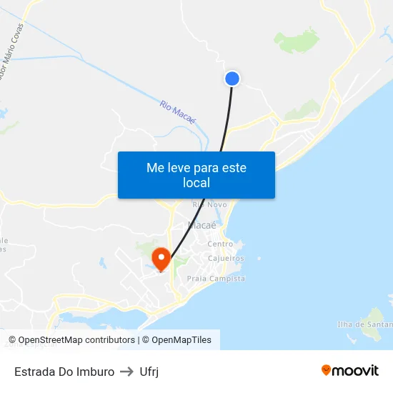 Estrada Do Imburo to Ufrj map
