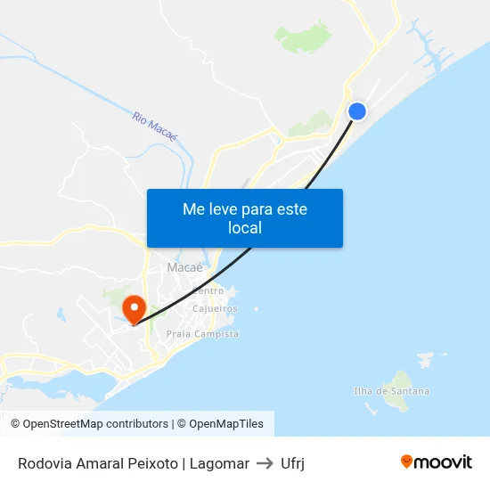 Rodovia Amaral Peixoto | Lagomar to Ufrj map