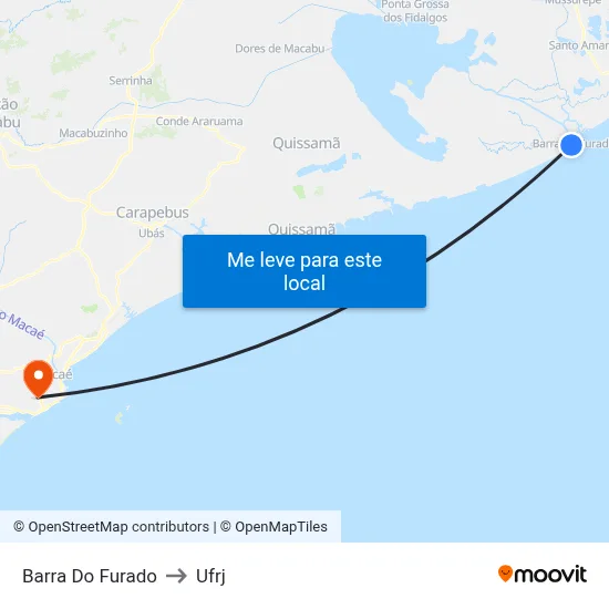Barra Do Furado to Ufrj map