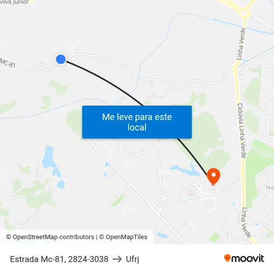 Estrada Mc-81, 2824-3038 to Ufrj map