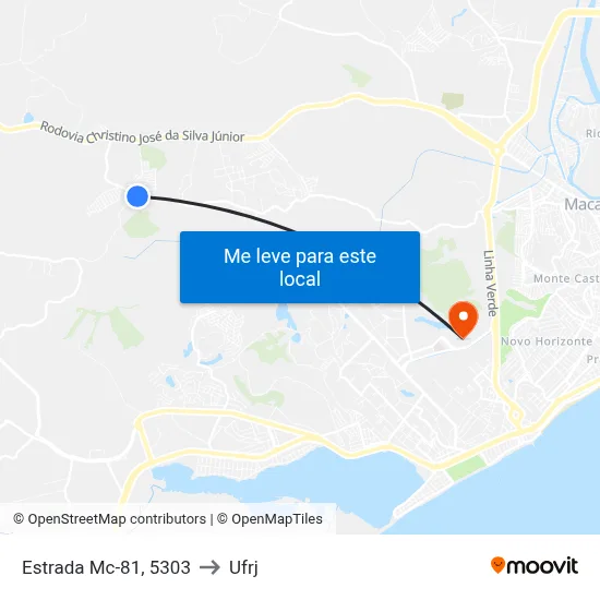 Estrada Mc-81, 5303 to Ufrj map