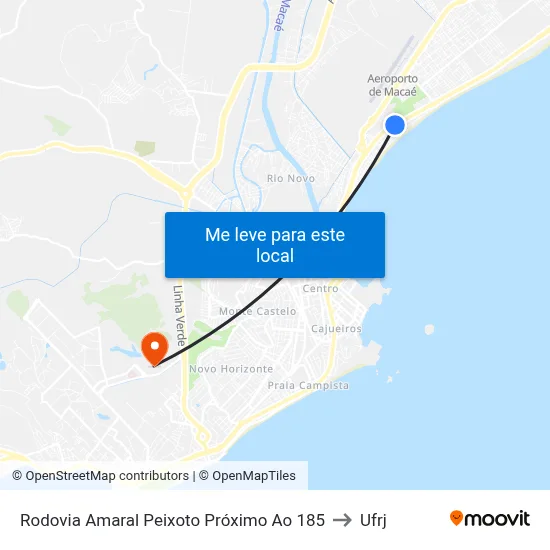 Rodovia Amaral Peixoto Próximo Ao 185 to Ufrj map