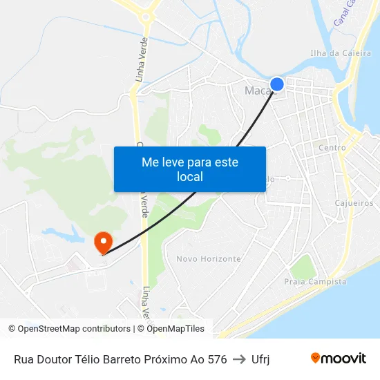 Rua Doutor Télio Barreto Próximo Ao 576 to Ufrj map