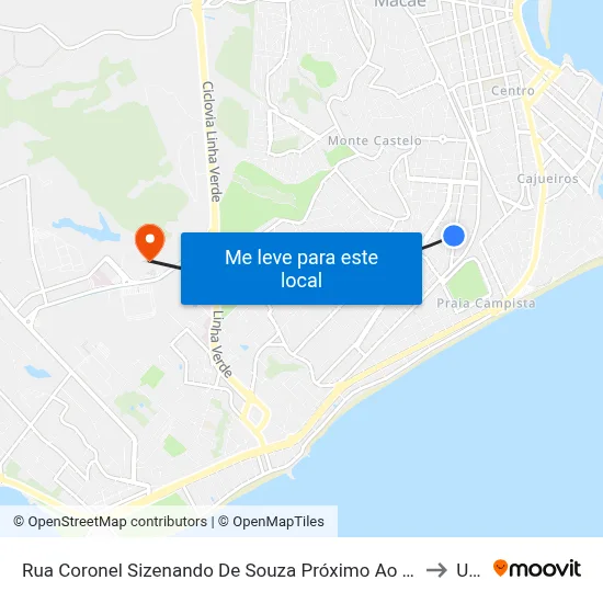 Rua Coronel Sizenando De Souza Próximo Ao 714 to Ufrj map