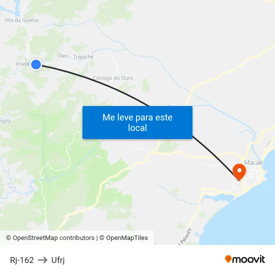 Rj-162 to Ufrj map