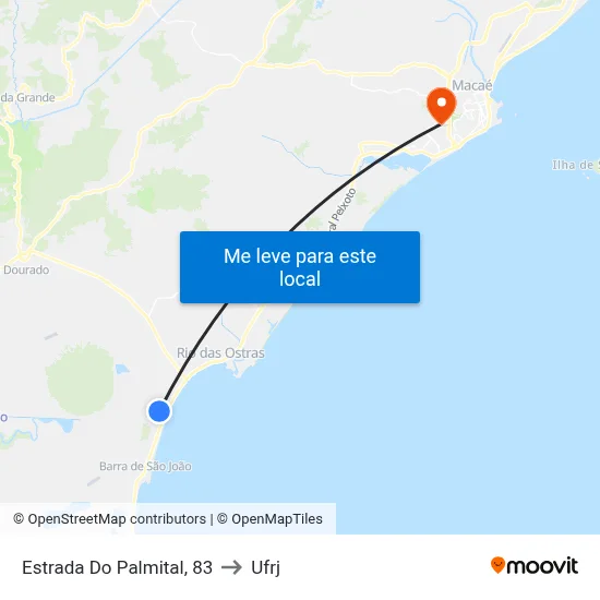 Estrada Do Palmital, 83 to Ufrj map