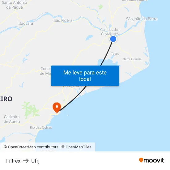 Filtrex to Ufrj map