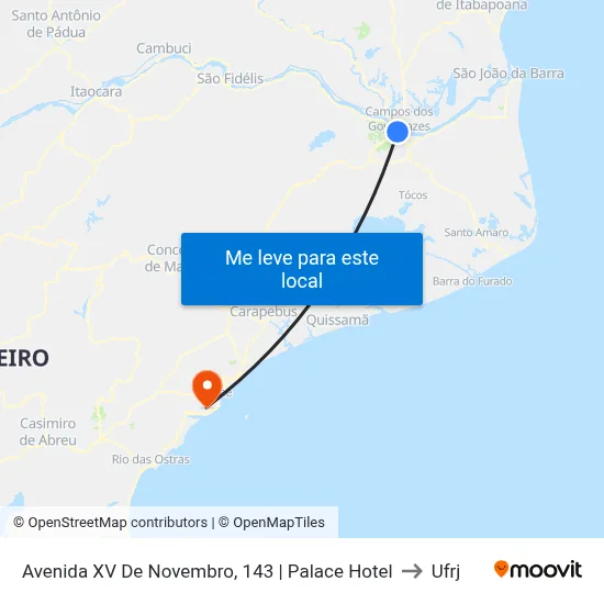 Avenida XV De Novembro, 143 | Palace Hotel to Ufrj map