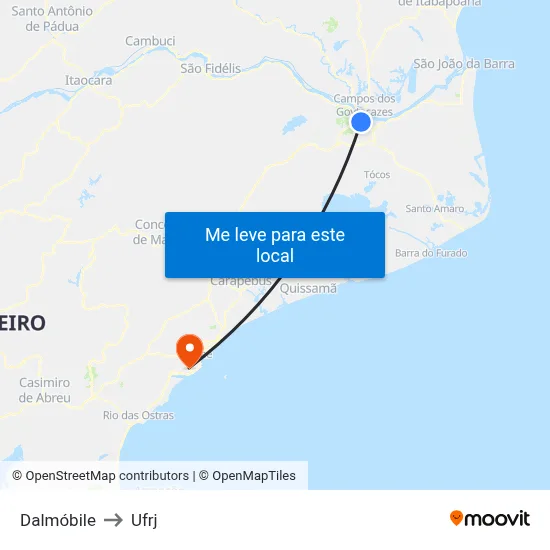 Dalmóbile to Ufrj map