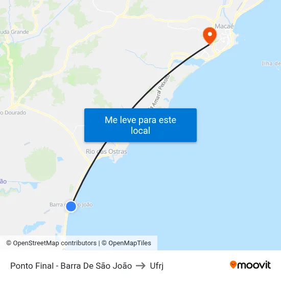 Ponto Final - Barra De São João to Ufrj map