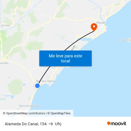 Alameda Do Canal, 154 to Ufrj map