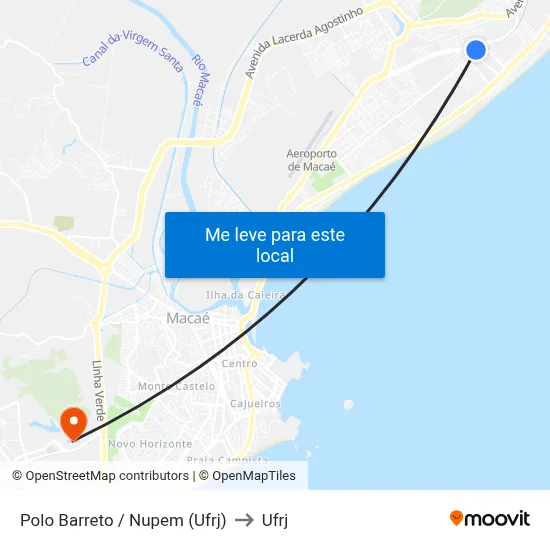 Polo Barreto / Nupem (Ufrj) to Ufrj map