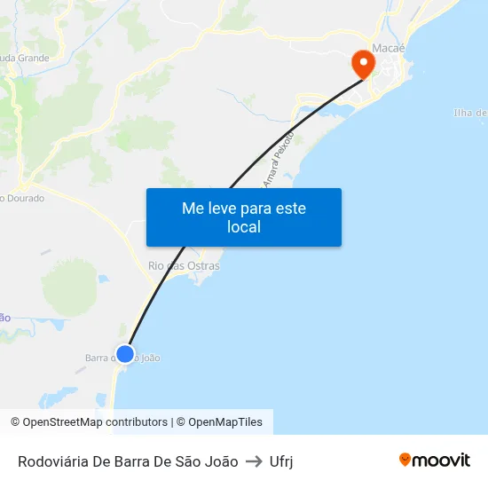 Rodoviária De Barra De São João to Ufrj map