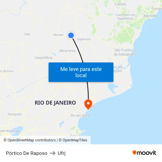 Pórtico De Raposo to Ufrj map
