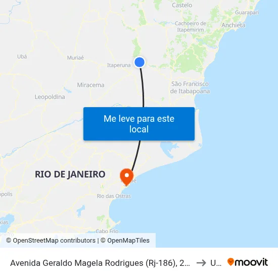Avenida Geraldo Magela Rodrigues (Rj-186), 2710 to Ufrj map