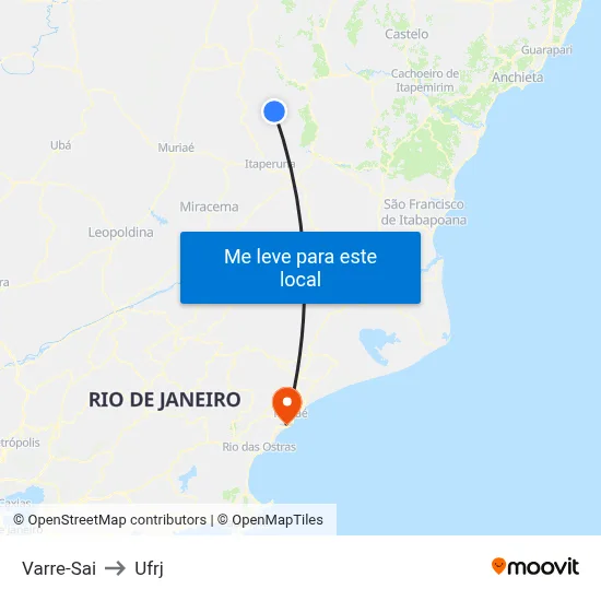 Varre-Sai to Ufrj map