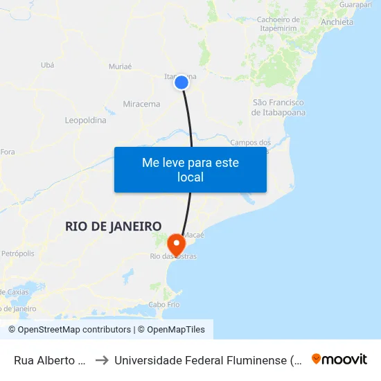 Rua Alberto Torres, 527 to Universidade Federal Fluminense (Campus Rio Das Ostras) map