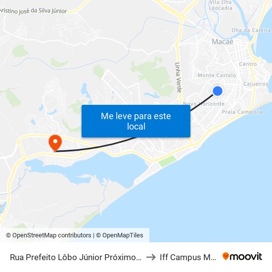 Rua Prefeito Lôbo Júnior Próximo Ao 984 to Iff Campus Macaé map