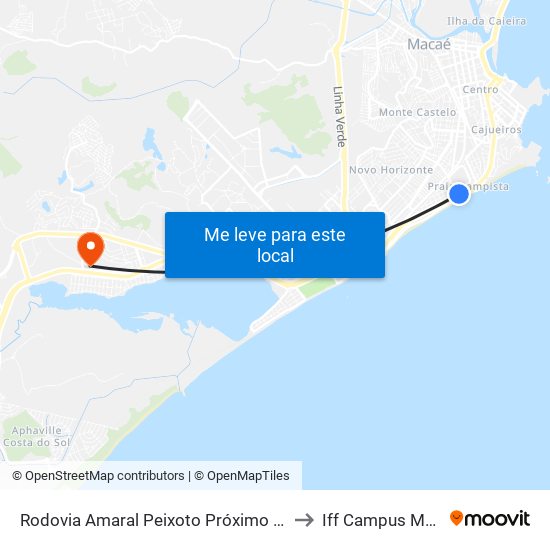 Rodovia Amaral Peixoto Próximo Ao 944 to Iff Campus Macaé map