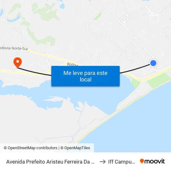 Avenida Prefeito Aristeu Ferreira Da Silva Próximo Ao 136 to Iff Campus Macaé map