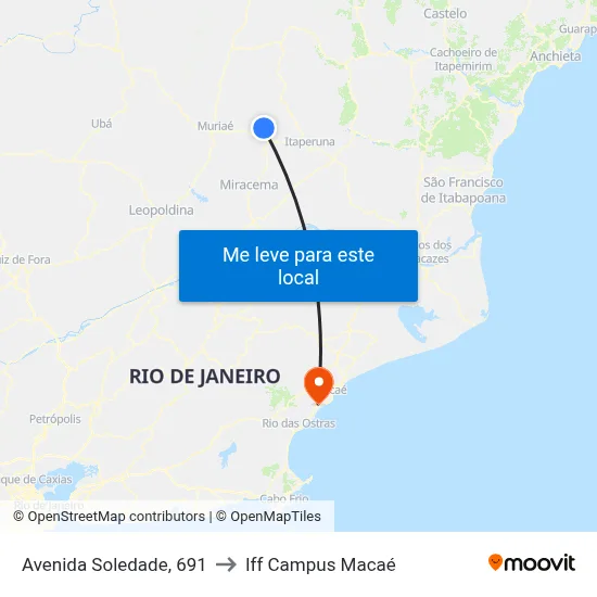 Avenida Soledade, 691 to Iff Campus Macaé map