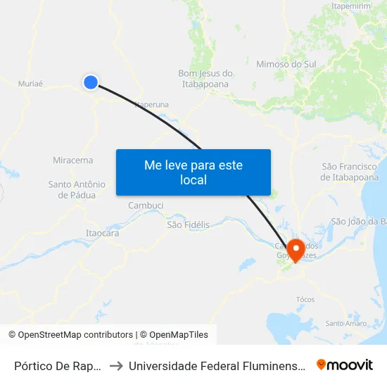 Pórtico De Raposo to Universidade Federal Fluminense - Uff map