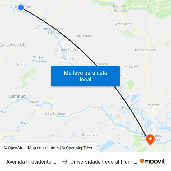 Avenida Presidente Dutra, 263 to Universidade Federal Fluminense - Uff map