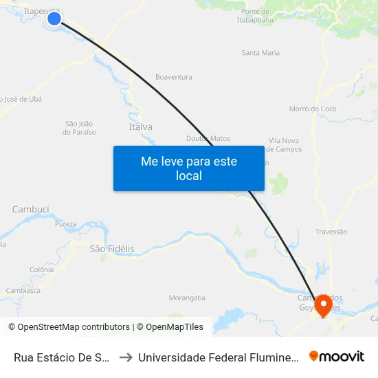 Rua Estácio De Sá, 159 to Universidade Federal Fluminense - Uff map