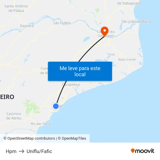 Hpm to Uniflu/Fafic map