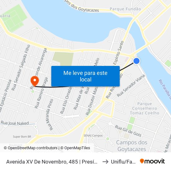 Avenida XV De Novembro, 485 | Presídio to Uniflu/Fafic map