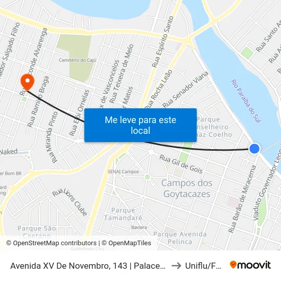 Avenida XV De Novembro, 143 | Palace Hotel to Uniflu/Fafic map