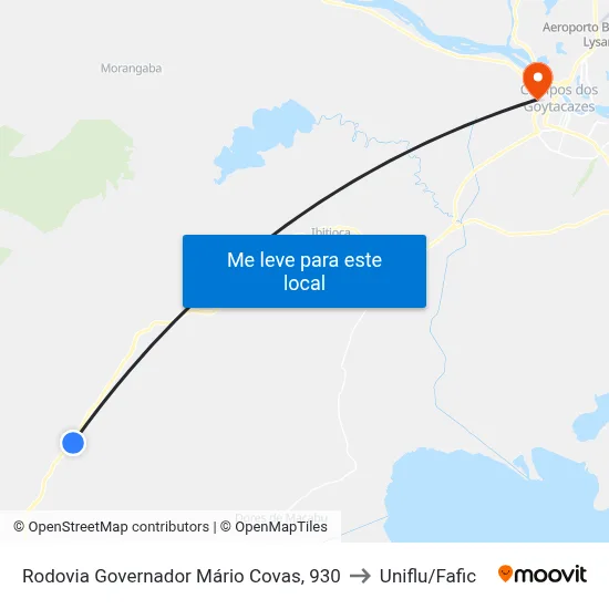 Rodovia Governador Mário Covas, 930 to Uniflu/Fafic map