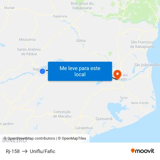 Rj-158 to Uniflu/Fafic map